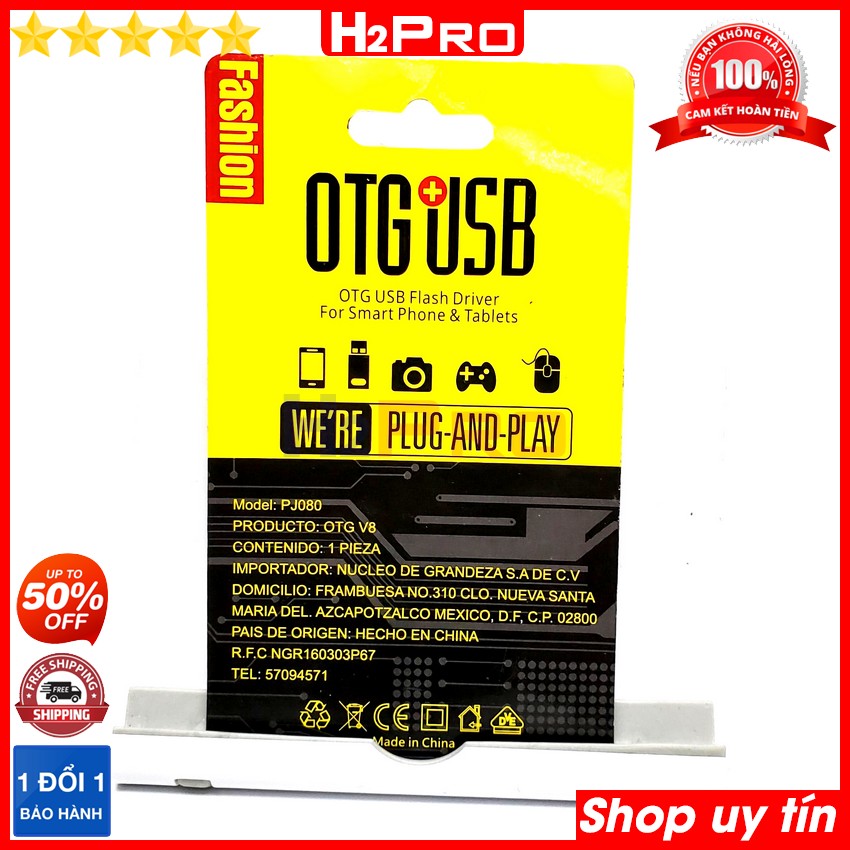 Đầu chuyển đổi usb 3.0 sang Type C-Micro USB OTG H2Pro chính hãng (1 chiếc), đầu chuyển đổi usb 3.0 sang Type C-Micro USB cao cấp giá rẻ